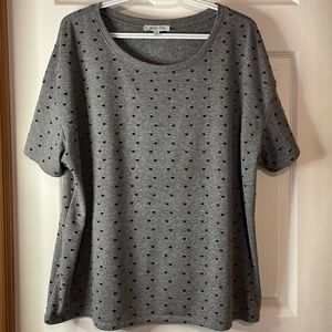 EUC Grace and Lace felted heart tee size XL